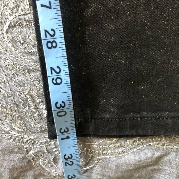 Joseph Ribkoff Black Sparkly Metallic Coated Jeans
